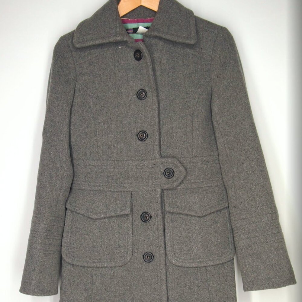 Jcrew Gray thick wool-blend coat - size 2